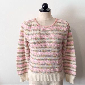 Vintage Mallard’s Point pastel knit sweater 80s